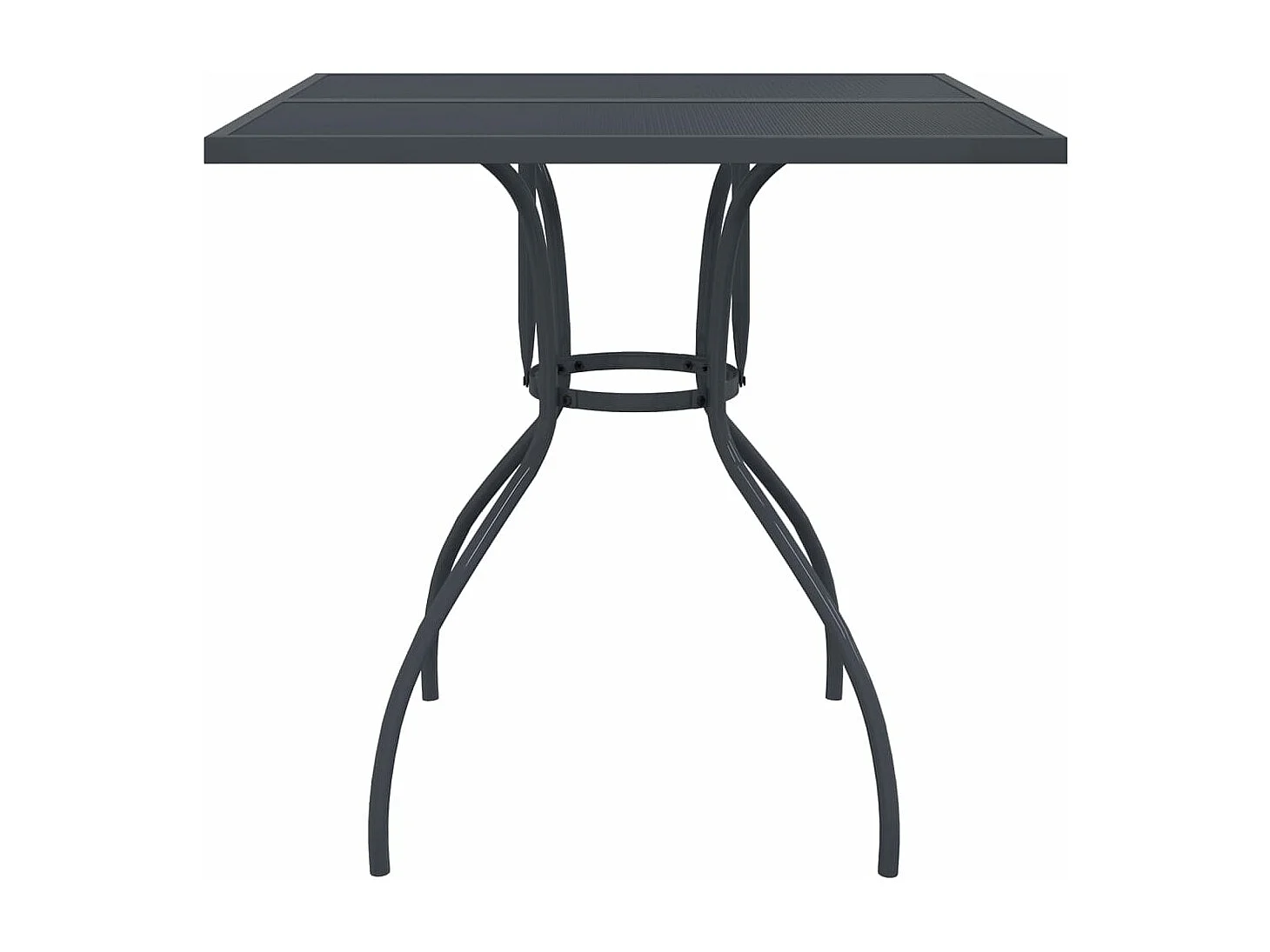 Table de jardin anthracite 80x80x72,5 cm Treillis d'acier