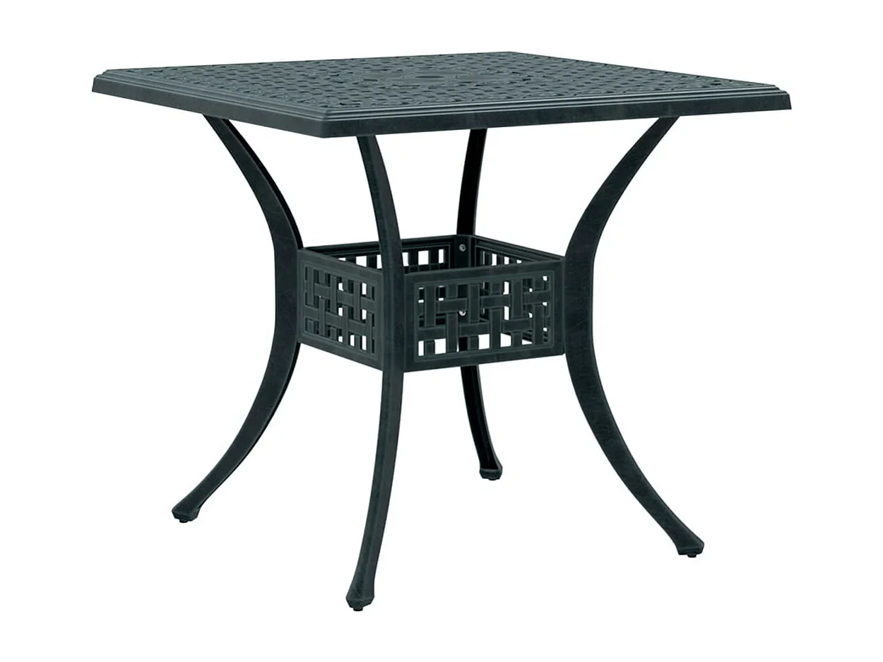 Gartentisch Grün 80x80x75 cm Aluminiumguss