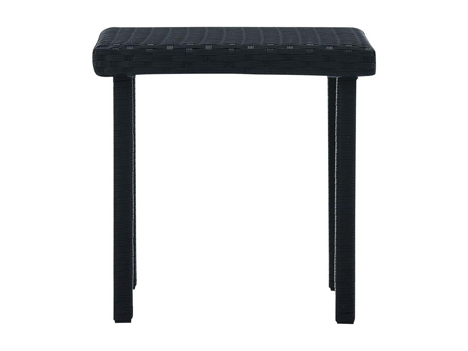Garten-Beistelltisch Schwarz 40×40×40 cm Poly Rattan