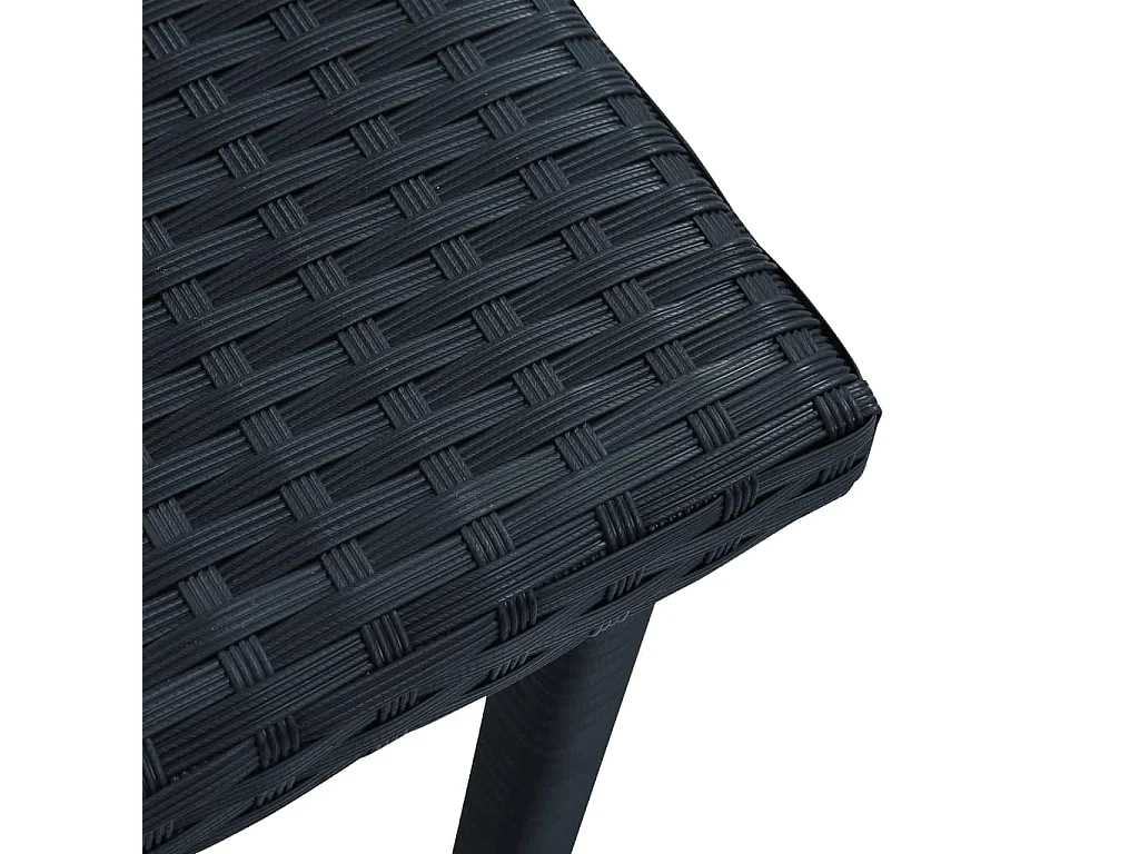 Garten-Beistelltisch Schwarz 40×40×40 cm Poly Rattan