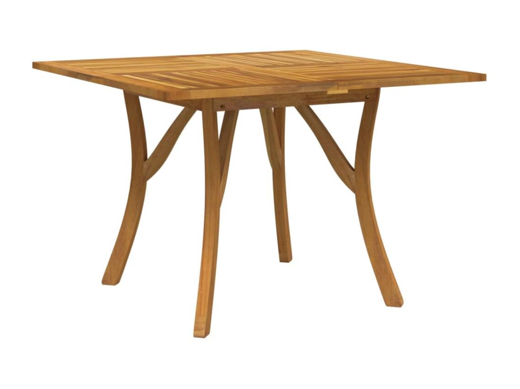 Mesa de jardín madera maciza de acacia 110x110x75 cm
