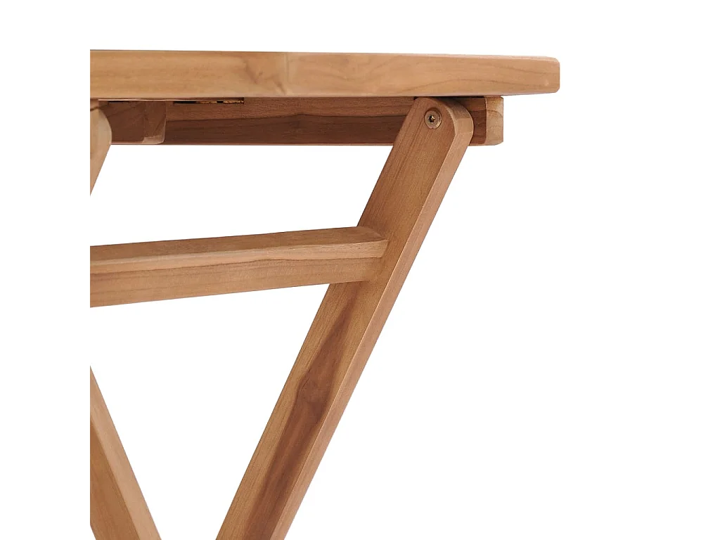 Mesa plegable de jardín madera maciza de teca 60x60x75 cm