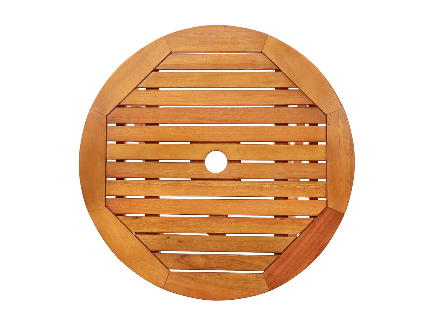 Mesa jardín plegable madera maciza de eucalipto Ø60x75 cm