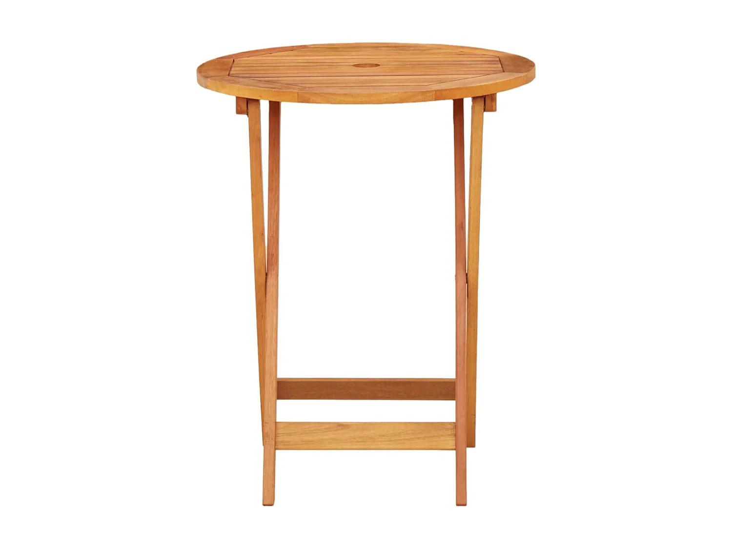 Mesa de jardim dobrável Ø60x75 cm madeira eucalipto maciça