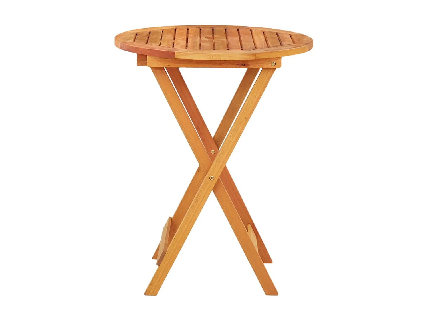 Mesa de jardim dobrável Ø60x75 cm madeira eucalipto maciça