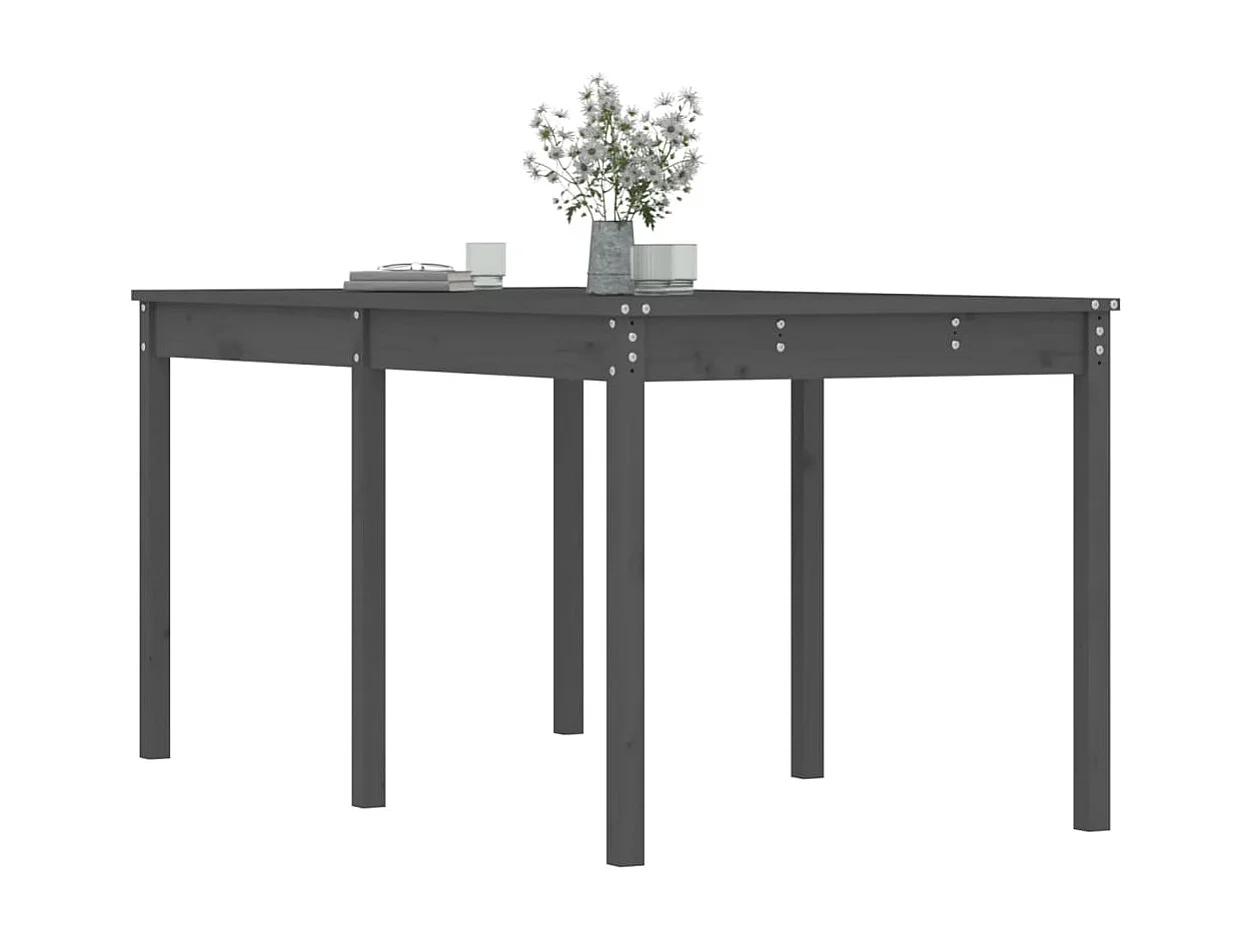 Table de jardin gris 159,5x82,5x76 cm bois massif de pin