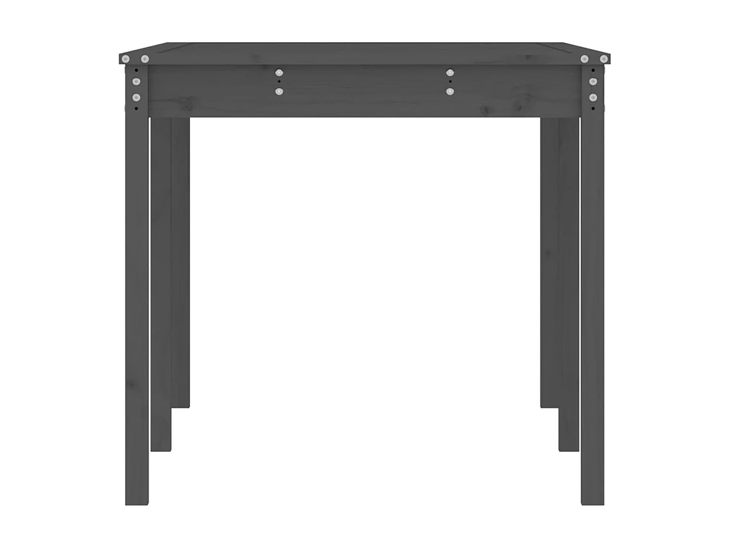 Table de jardin gris 159,5x82,5x76 cm bois massif de pin