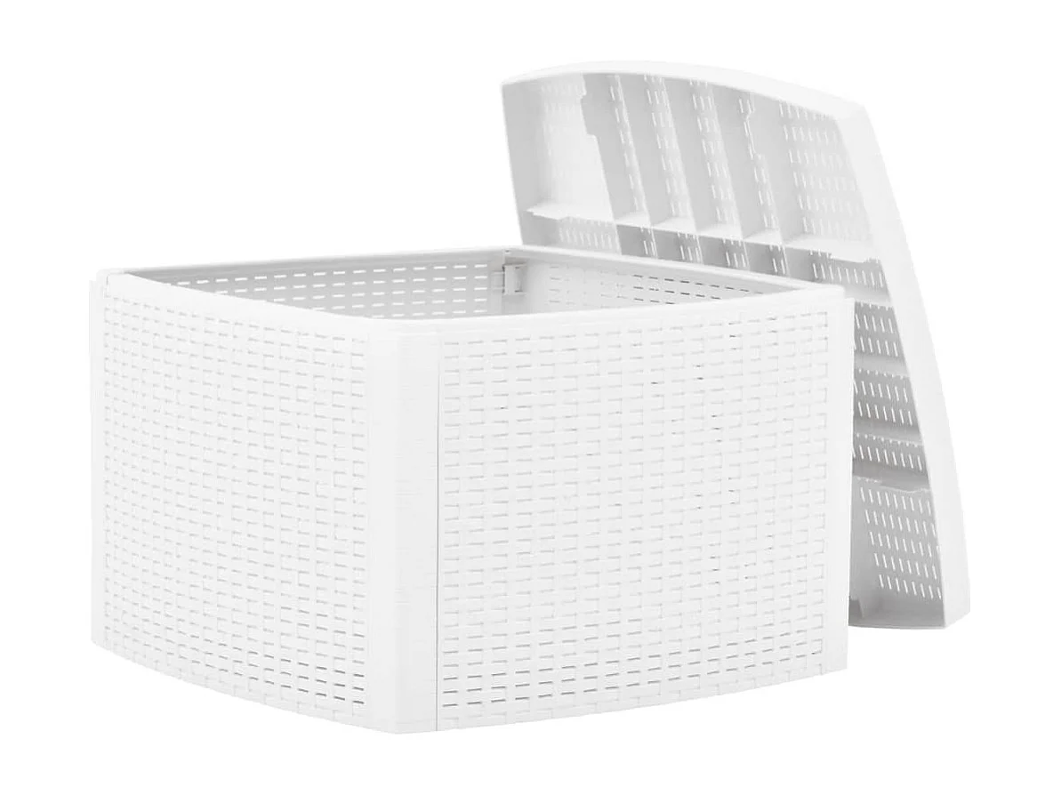 Tavolino Bianco 54x54x36,5 cm in Plastica