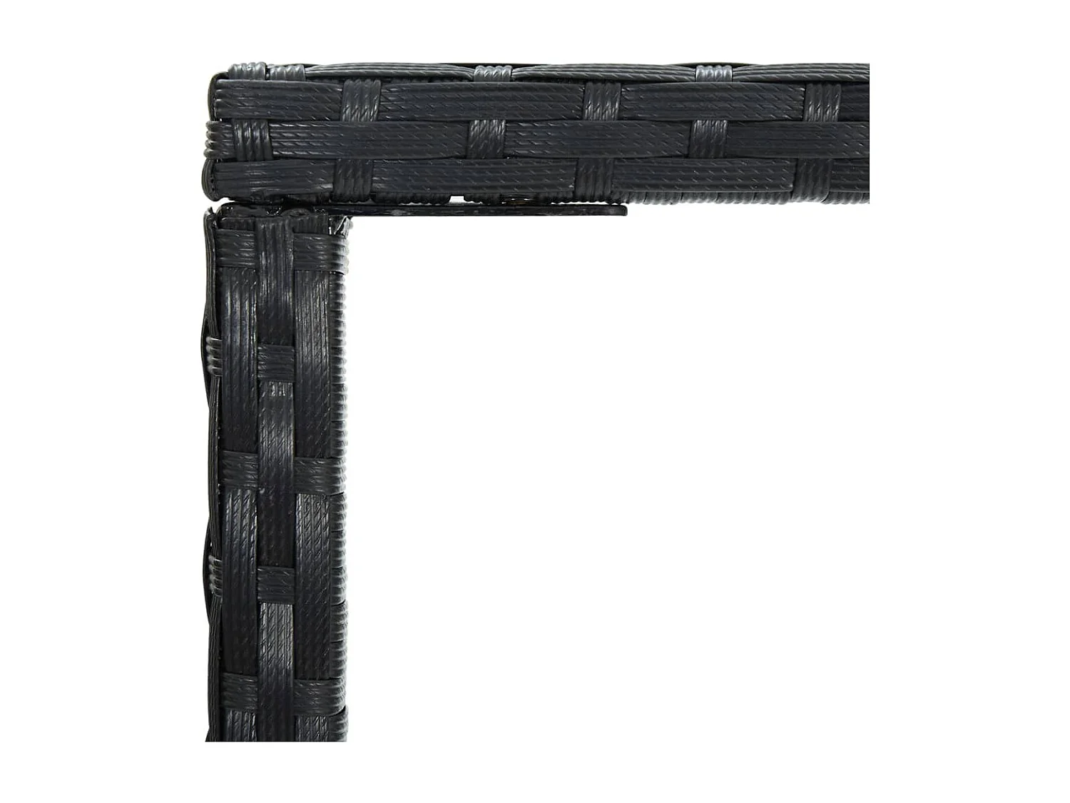 Mesa de bar para jardim 70x70x110 cm vidro e vime PE preto