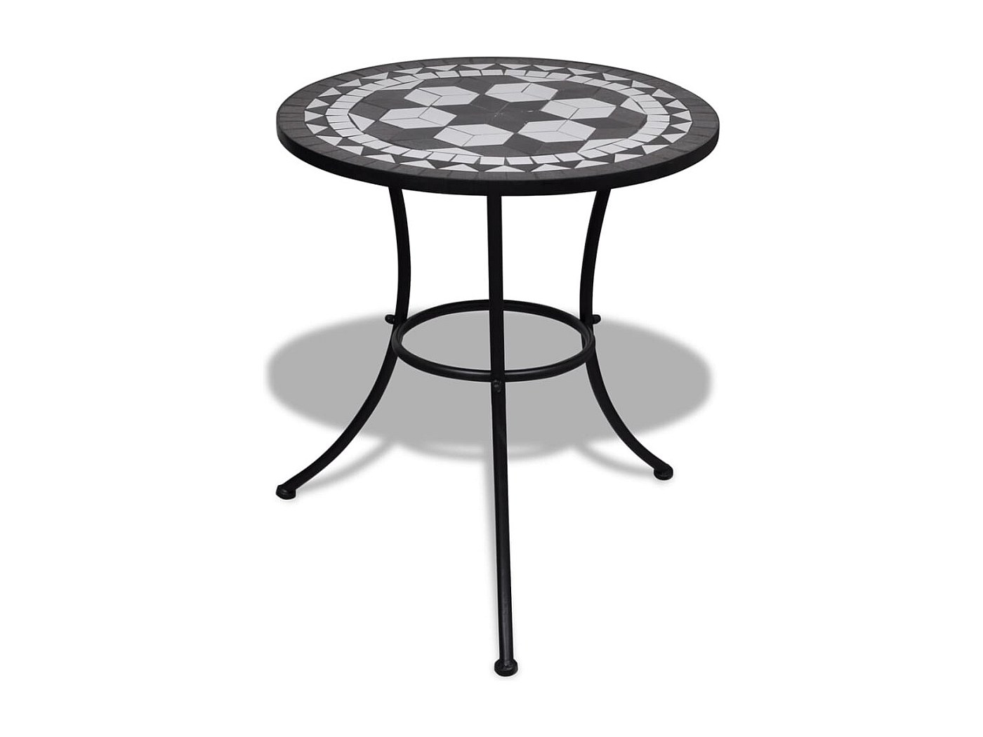 Tavolo da bistrot per esterni, alto 50 cm, rotondo, per patio, caffè