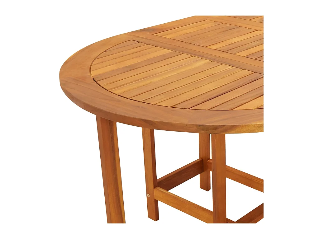 Mesa de jardín madera maciza de acacia 130x90x72 cm