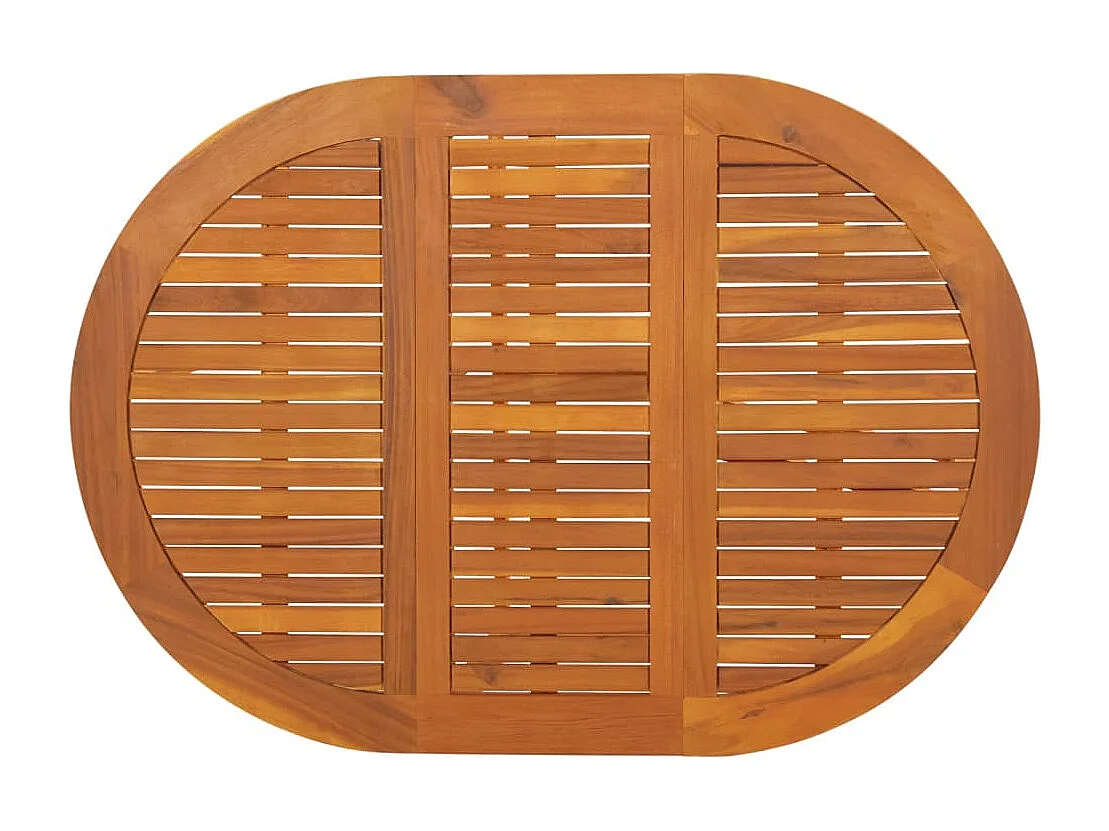 Gartentisch 130x90x72 cm Massivholz Akazie