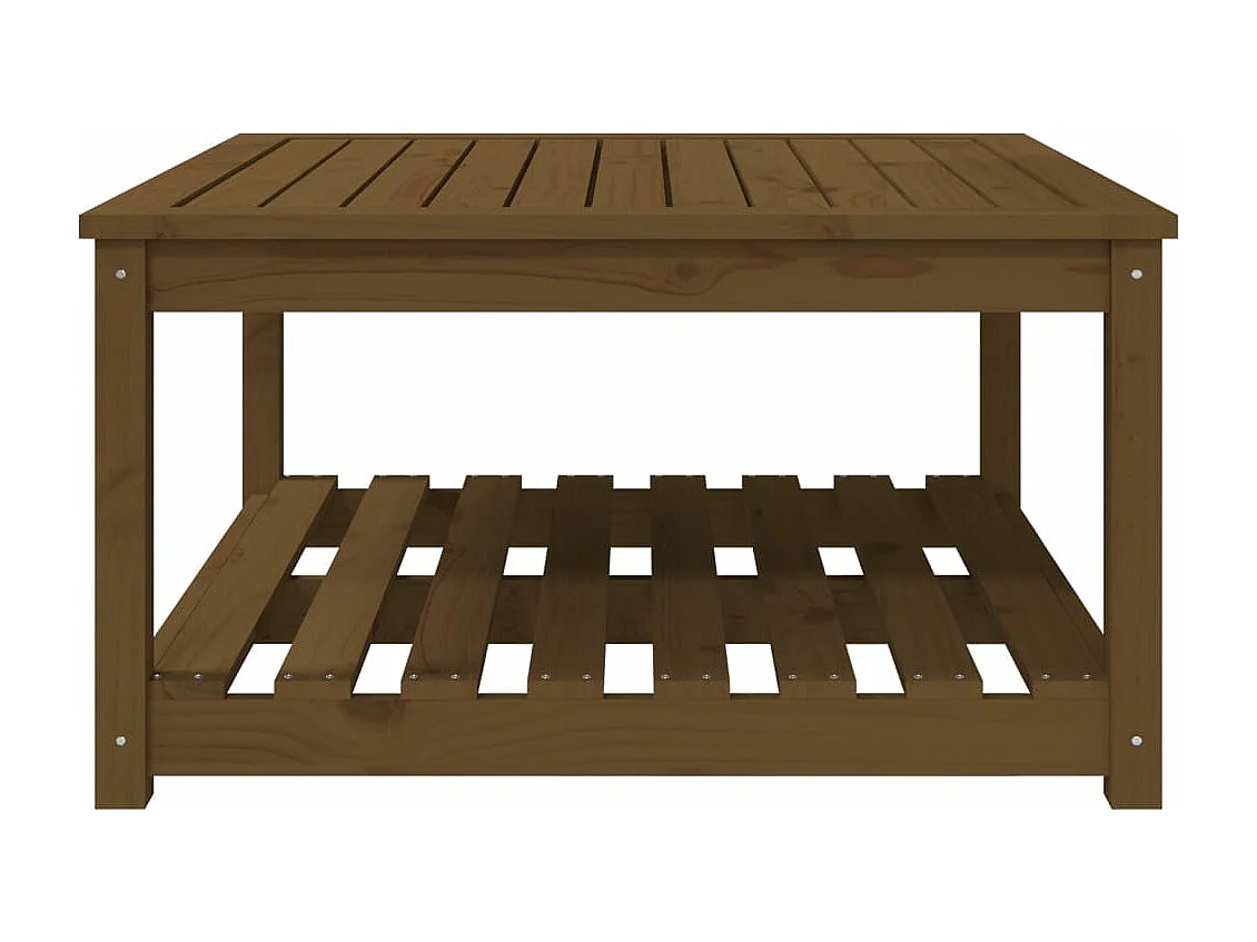 Mesa de jardim 82,5x82,5x45 cm pinho maciço castanho-mel
