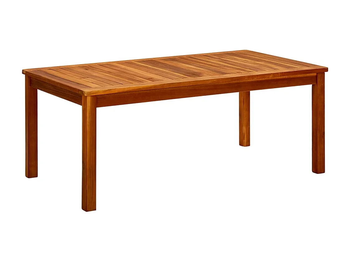 Mesa de centro de jardín madera maciza de acacia 110x60x45 cm