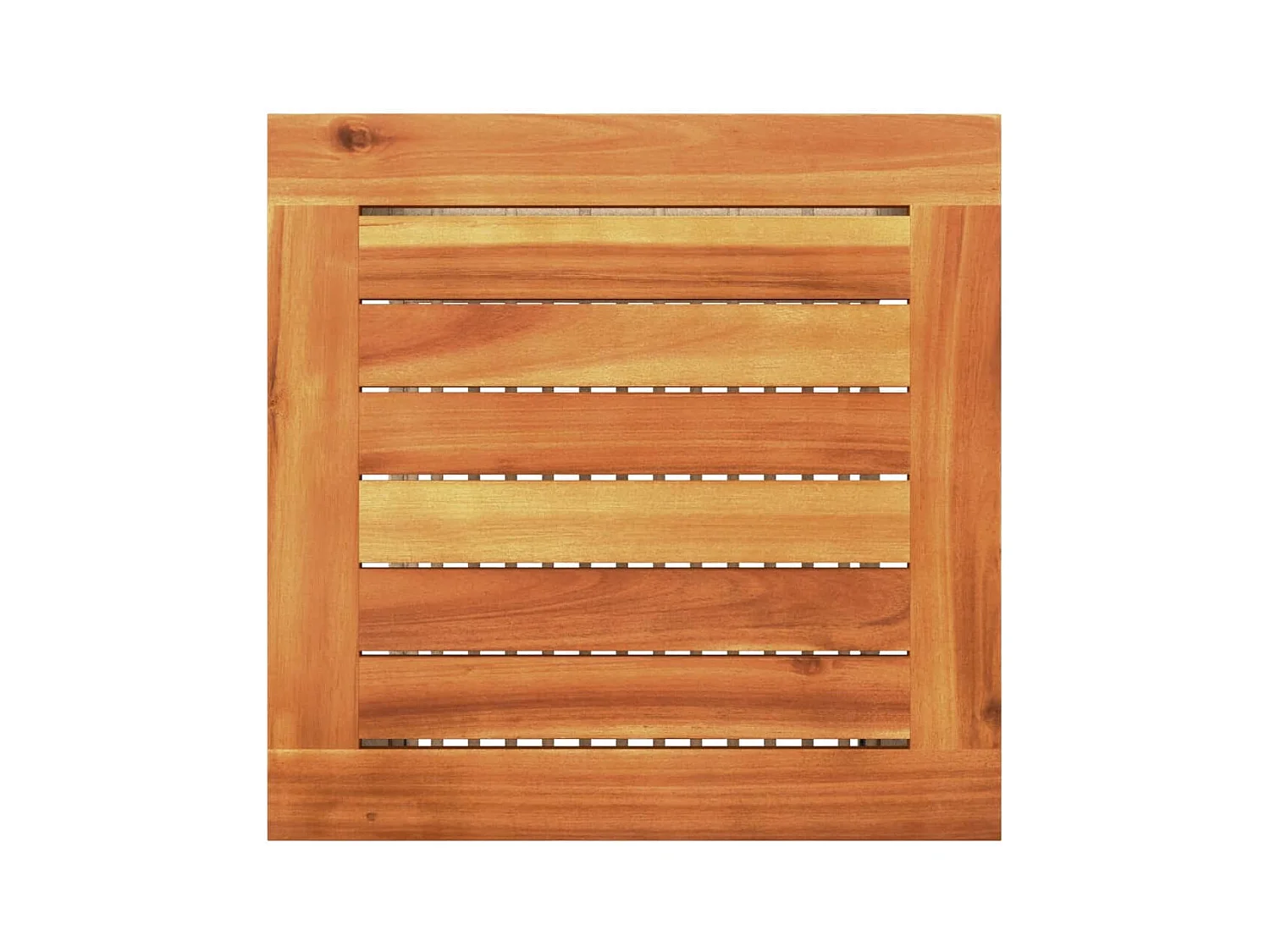 Tuintafel 40x40x42 cm poly rattan en acaciahout beige
