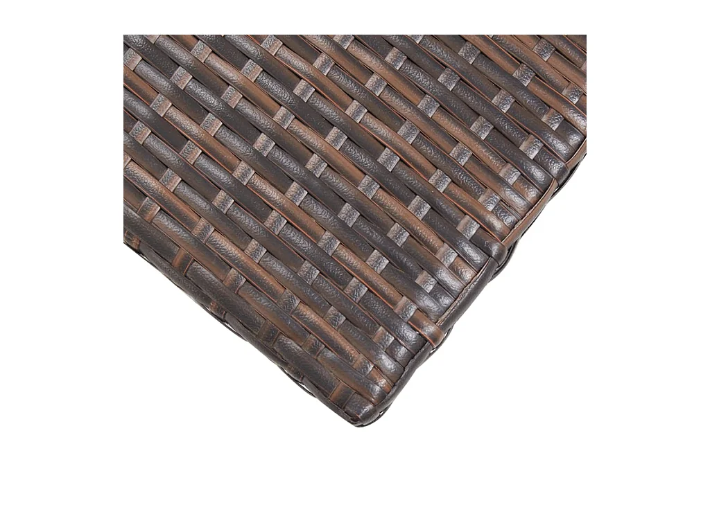 Mesa de centro 50x50x47 cm vime PE castanho