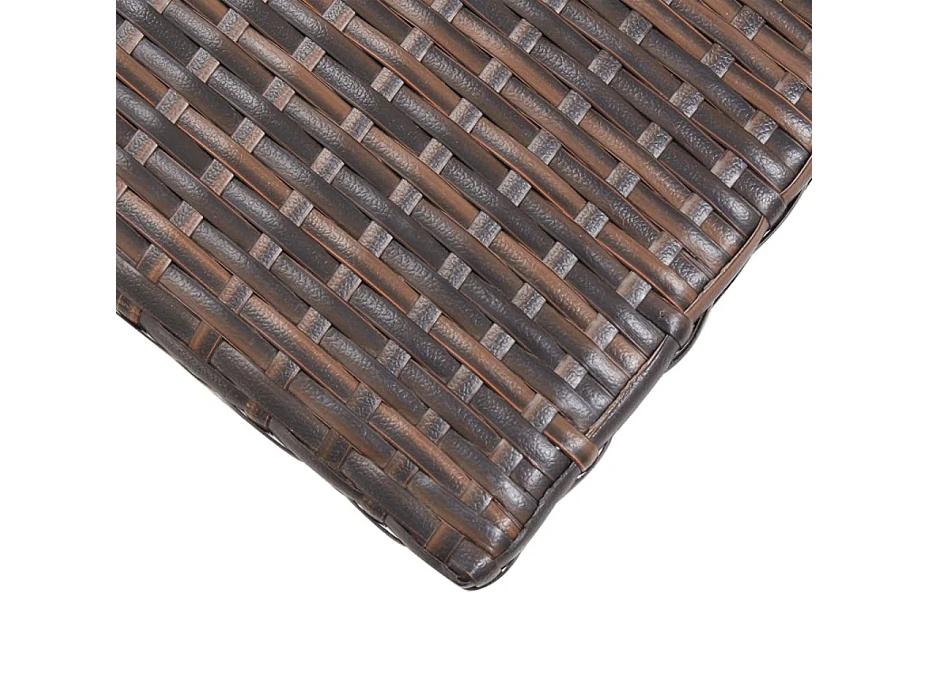 Table à thé Marron 50x50x47 cm Résine tressée