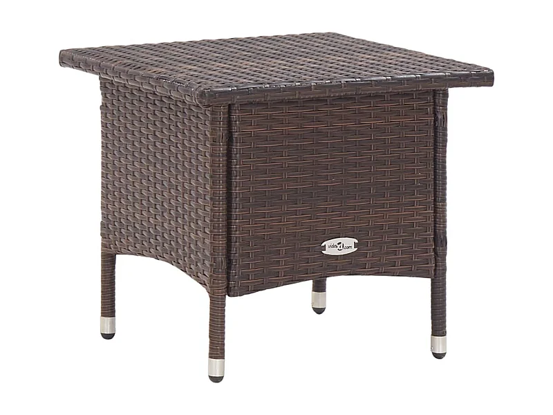 Beistelltisch Braun 50x50x47 cm Poly Rattan