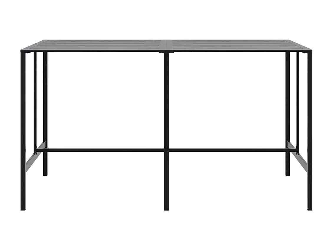 Bartisch Schwarz 200x100x110 cm Pulverbeschichteter Stahl