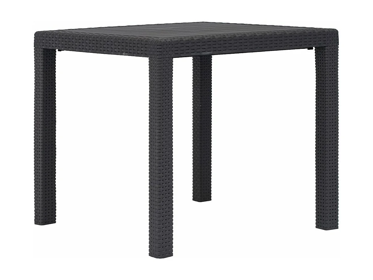 Table de jardin Marron 79x79x72 cm Plastique Aspect de rotin