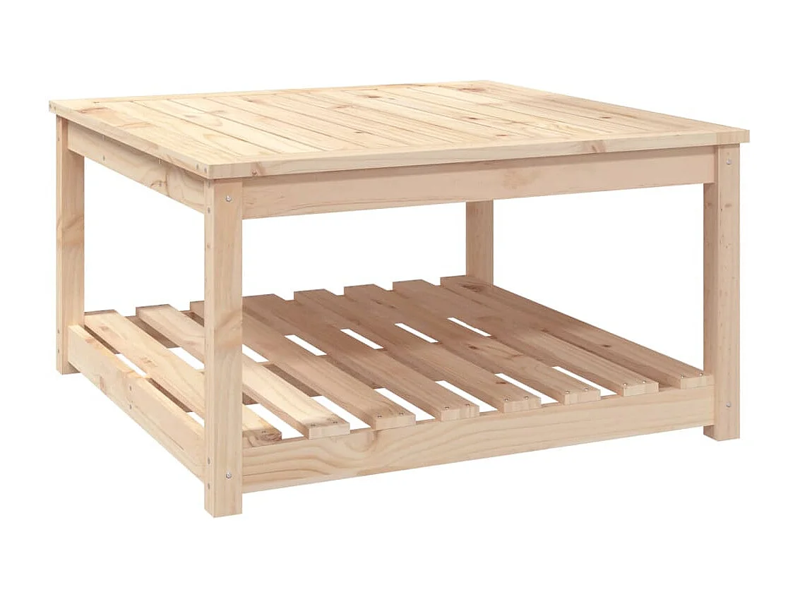Mesa de jardín madera maciza de pino 82,5x82,5x45 cm