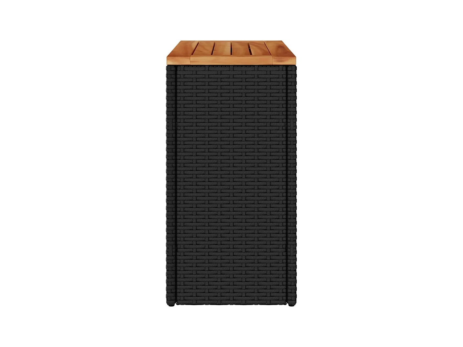 Table d'appoint de jardin dessus en bois noir 58x27,5x55 cm