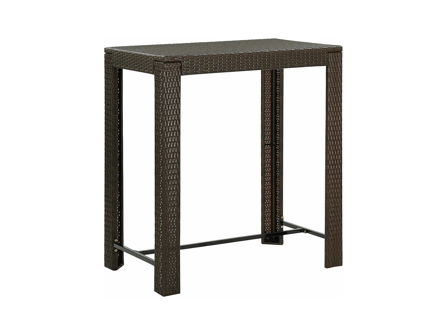 Garten-Bartisch Braun 100x60,5x110,5 cm Poly Rattan
