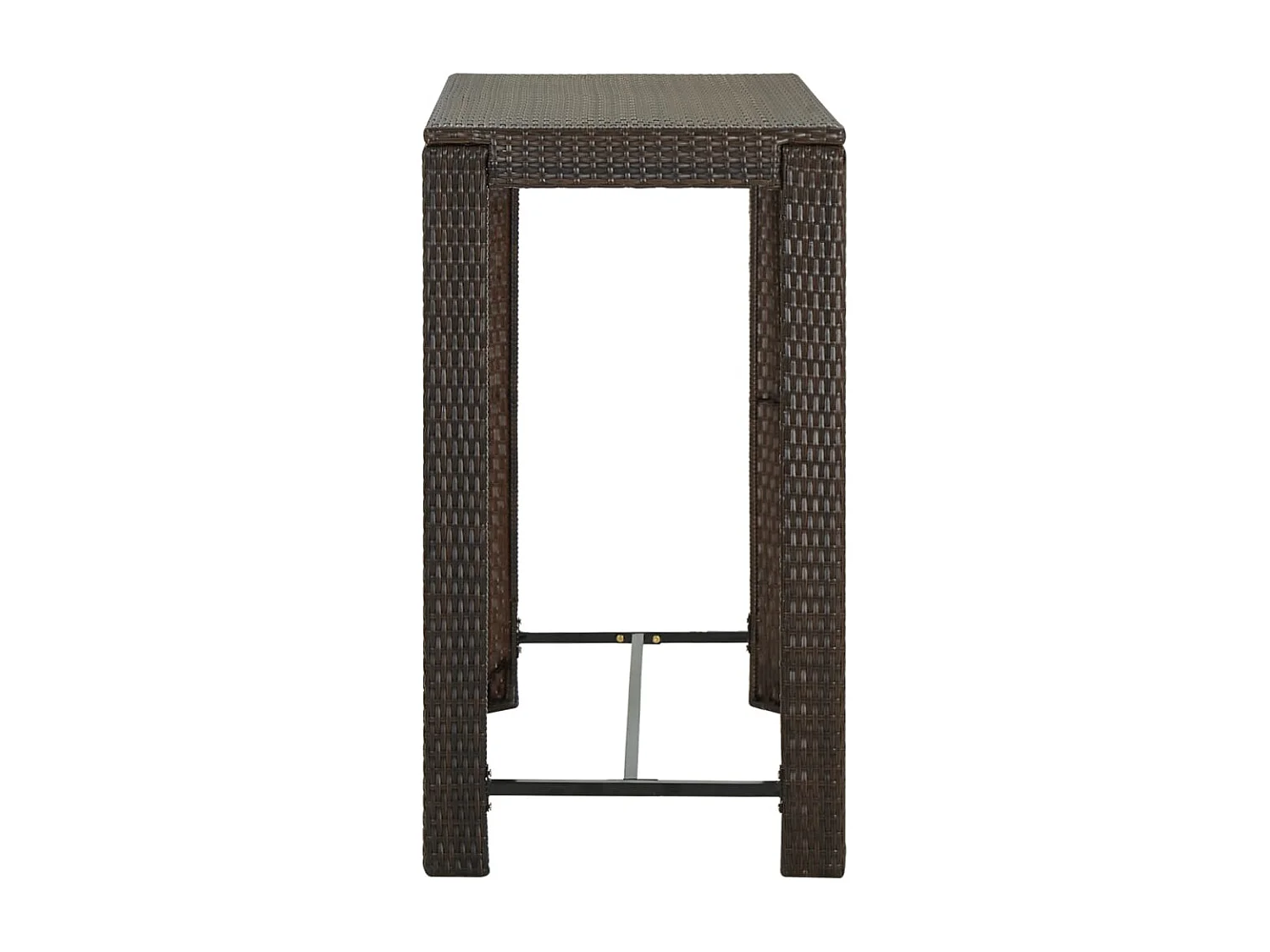 Table de bar de jardin Marron 100x60,5x110,5 cm Résine tressée