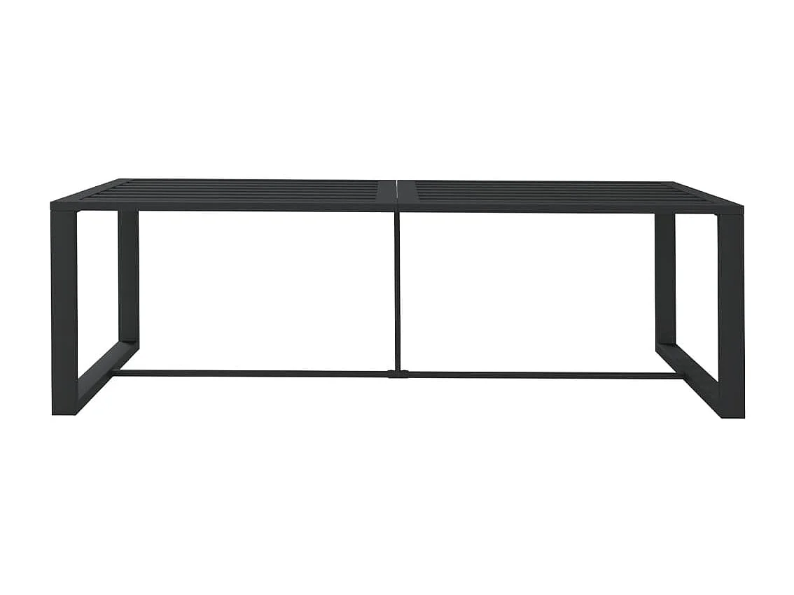 Table à dîner d'extérieur Anthracite 120x60x66 cm Aluminium