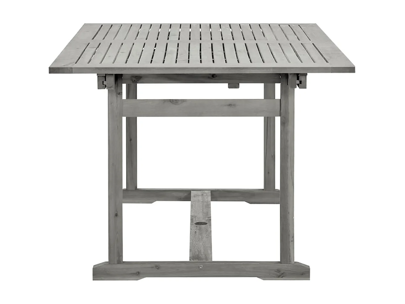 Mesa de jantar p/ jardim (150-200)x100x75 cm acácia maciça