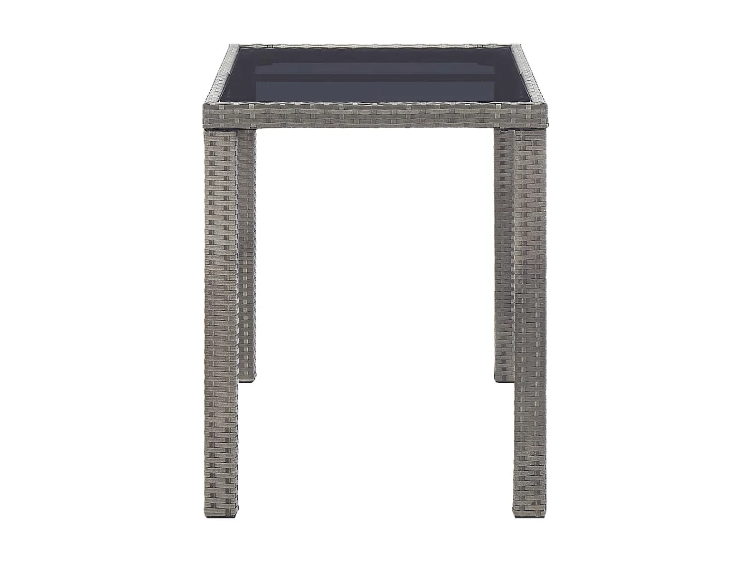 Table de jardin Anthracite 123x60x74 cm Résine tressée