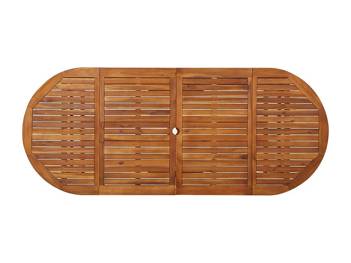 Garten-Esstisch 220x90x75 cm Massivholz Akazie