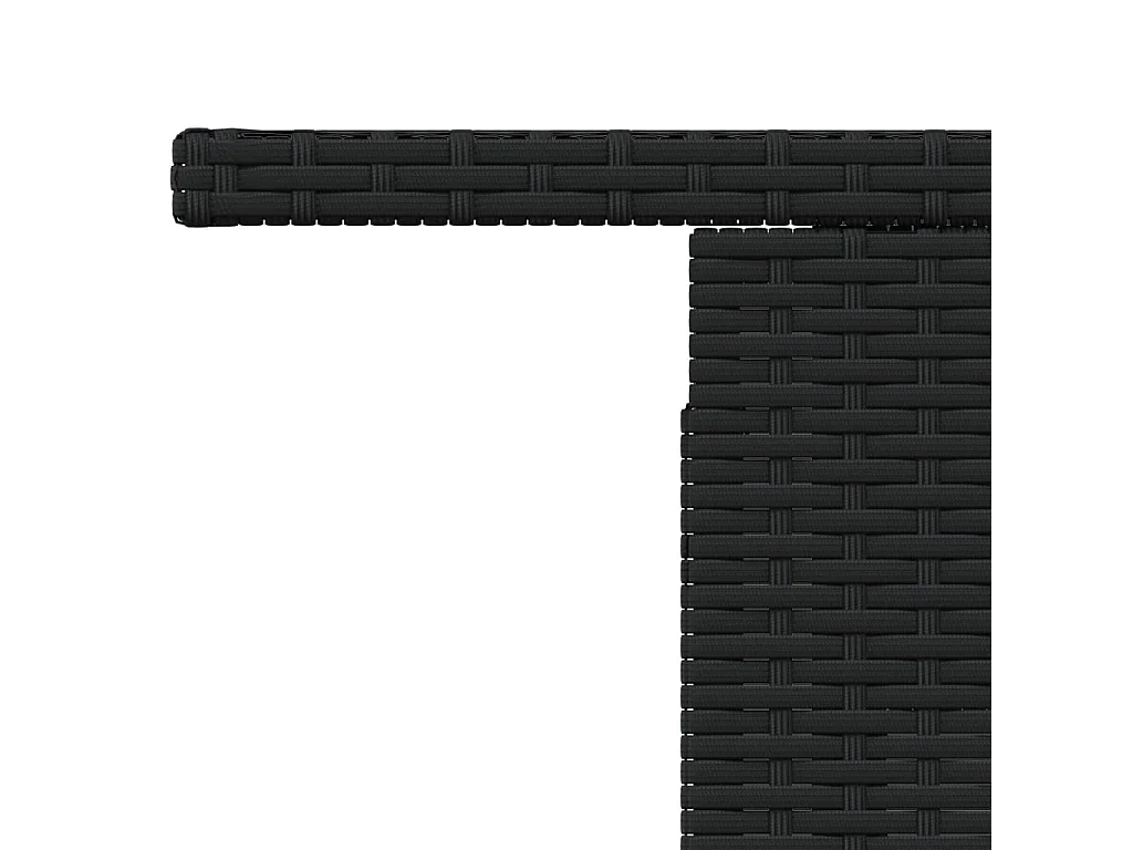 Mesa de jardim 100x55x73 cm vime PE e madeira de acácia preto
