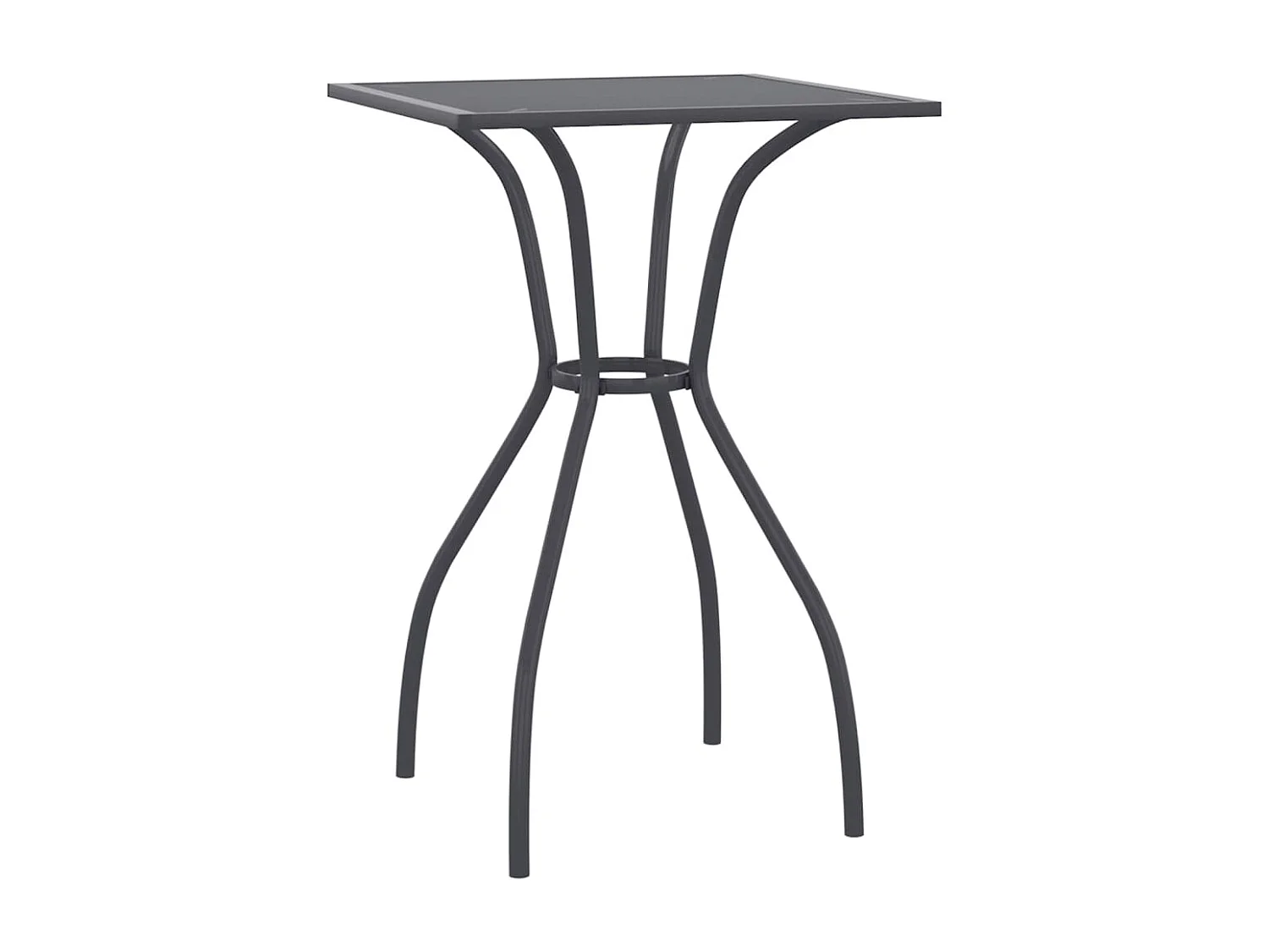 Mesa de jardim 50x50x72 cm malha de aço antracite