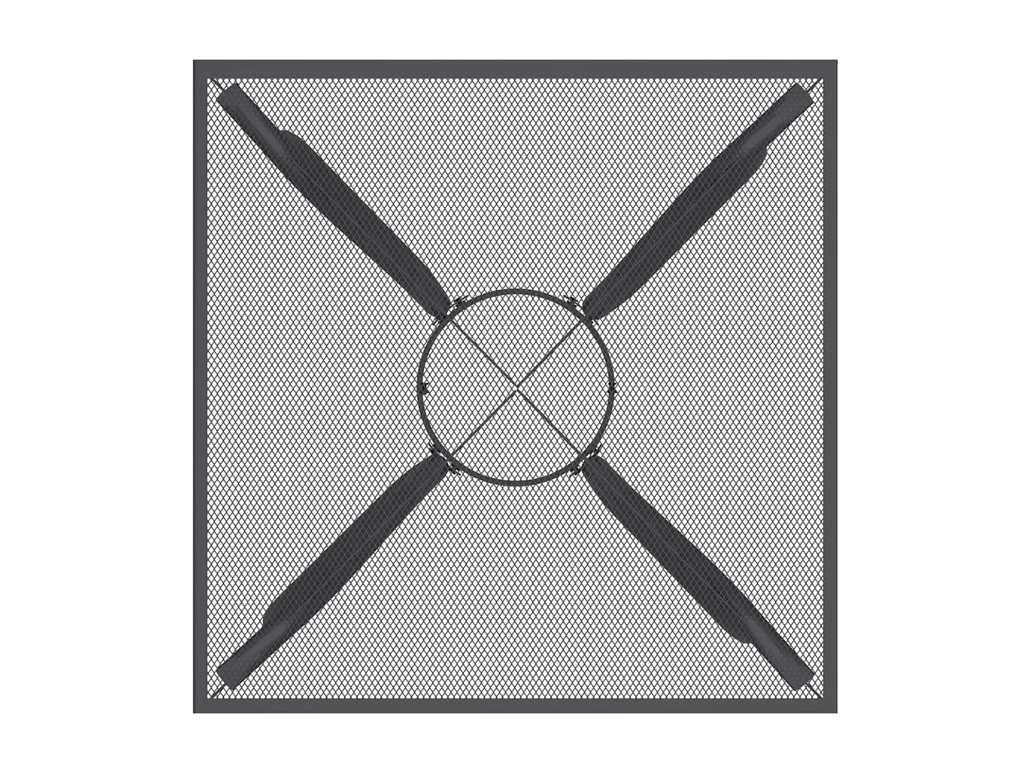 Mesa de jardim 50x50x72 cm malha de aço antracite