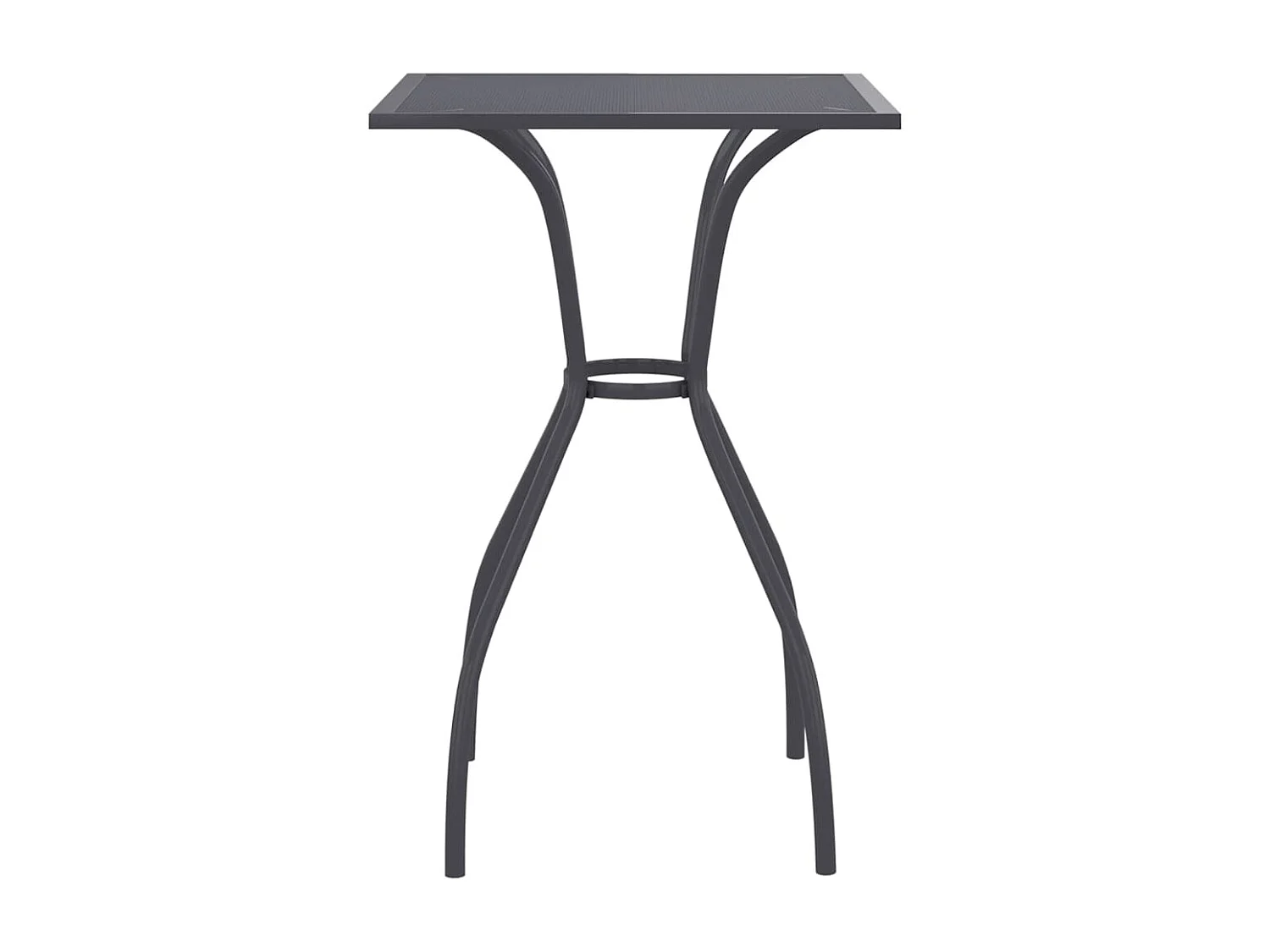 Table de jardin anthracite 50x50x72 cm treillis d'acier
