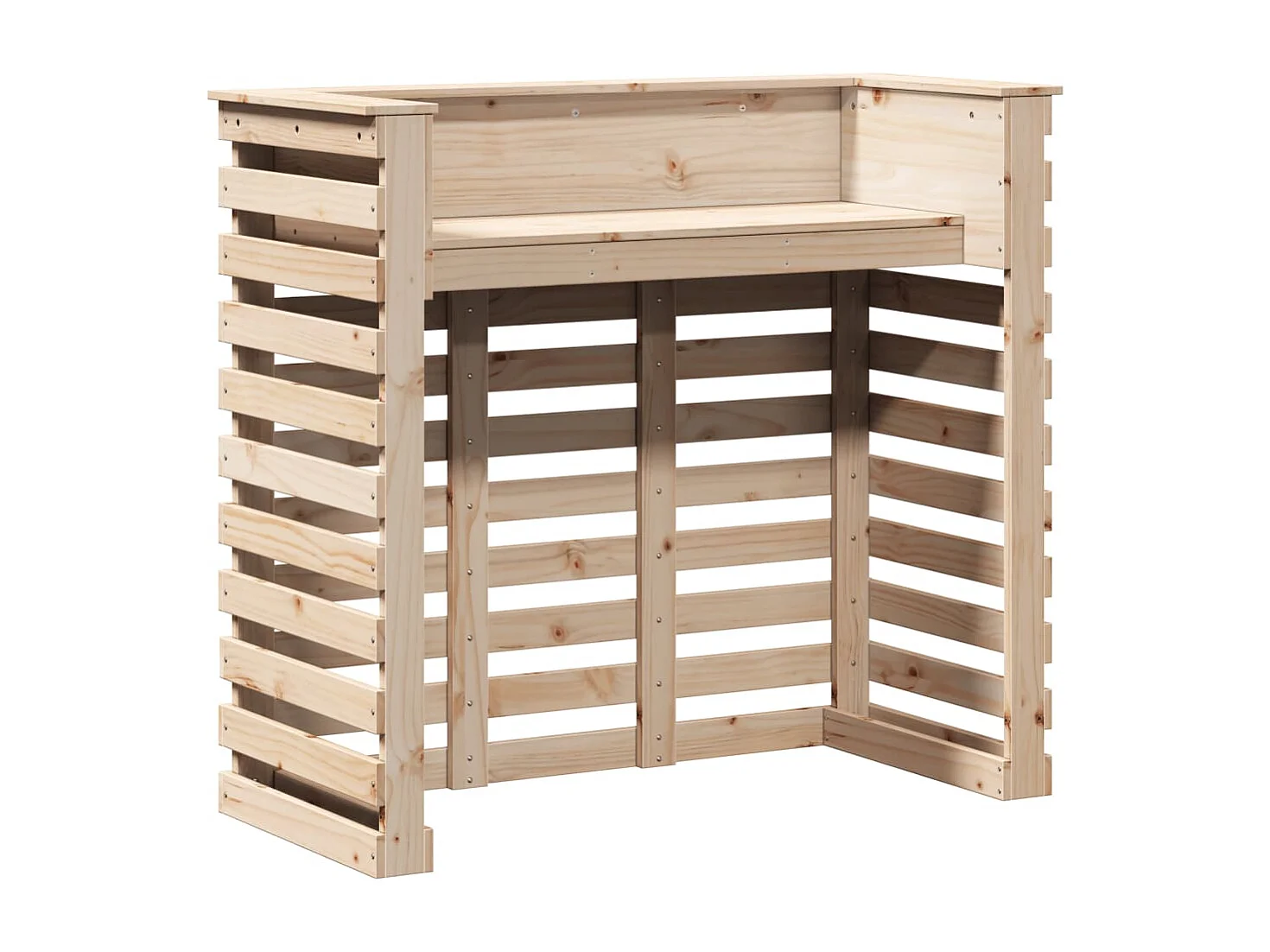 Mesa de bar p/ exterior 113,5x50x103 cm madeira de pinho maciça