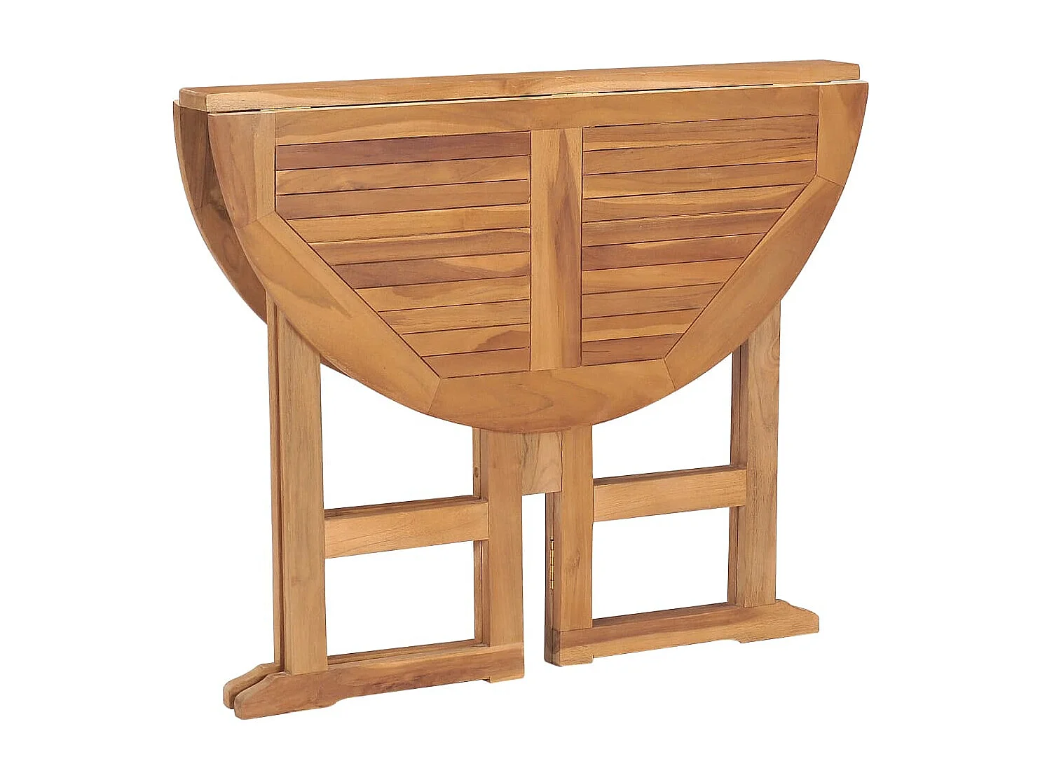 Table à dîner pliable de jardin Ø90x75 cm Bois de teck solide