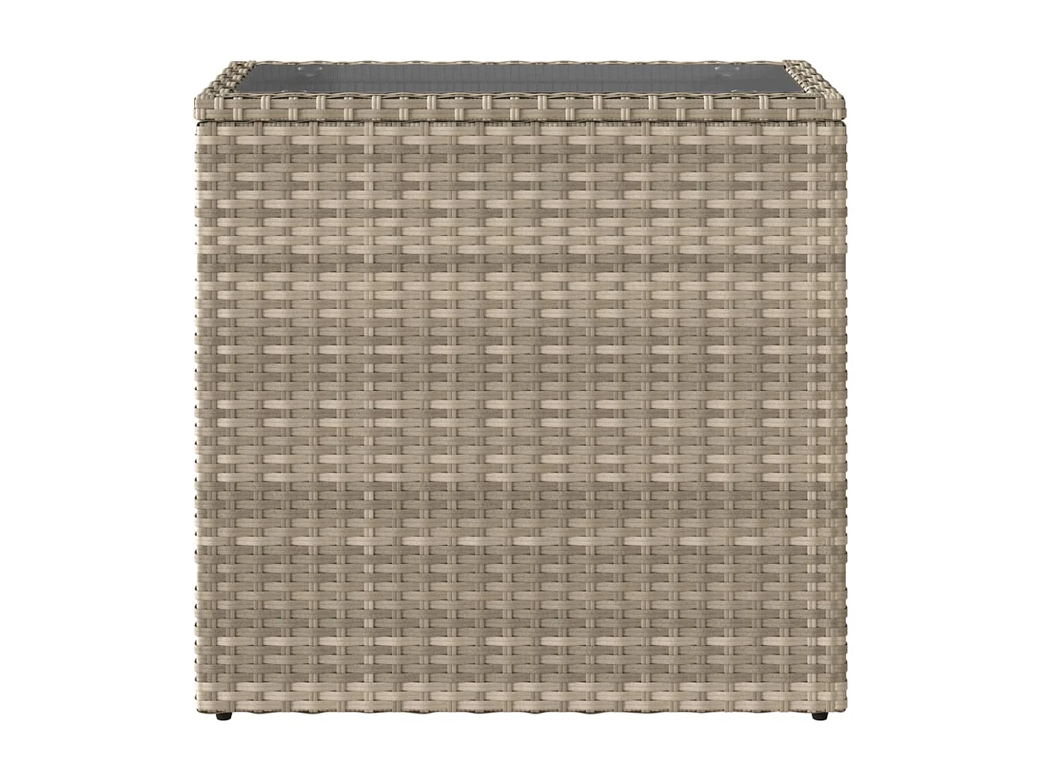 Mesa de apoio jardim c/ tampo vidro 58x27,5x55 cm vime PE