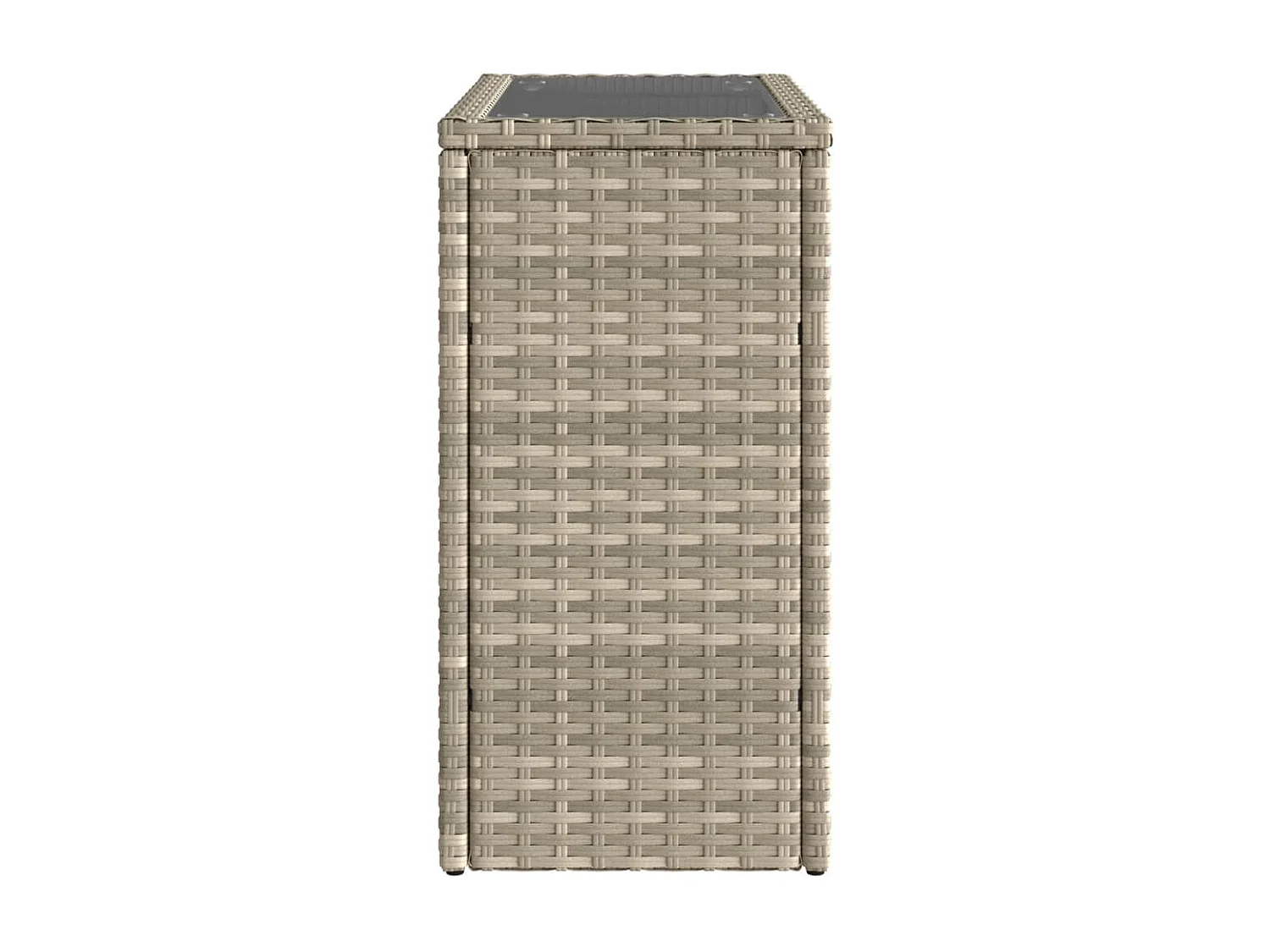 Mesa de apoio jardim c/ tampo vidro 58x27,5x55 cm vime PE