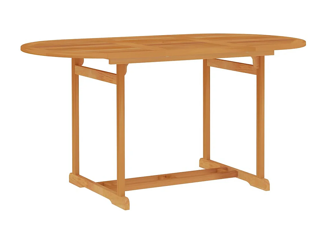 Mesa de jardim 150x90x75 cm madeira de teca maciça