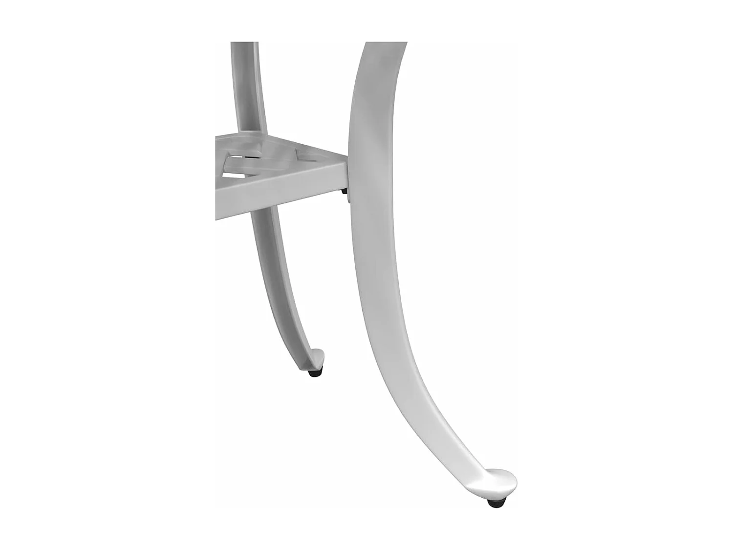 Mesa de jardim 53x53x53 cm alumínio fundido branco