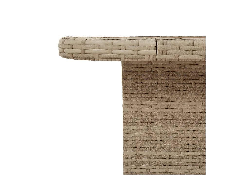 Tuintafel 80x80x71 cm poly rattan en acaciahout beige