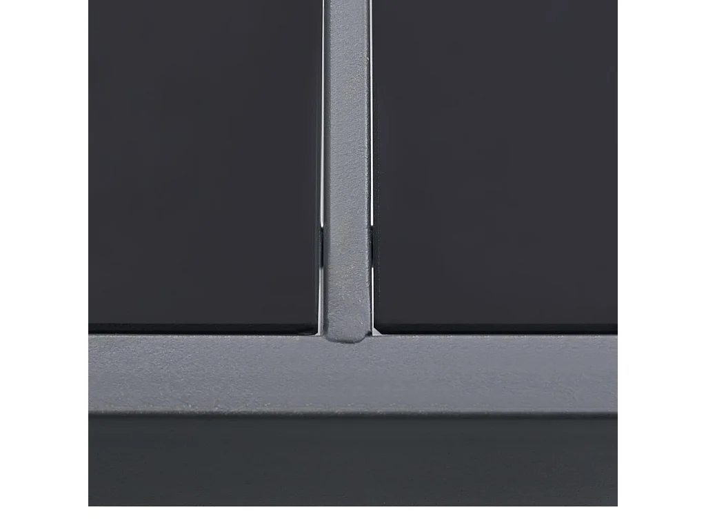 Table à dîner d'extérieur Anthracite 150x90x74 cm Acier