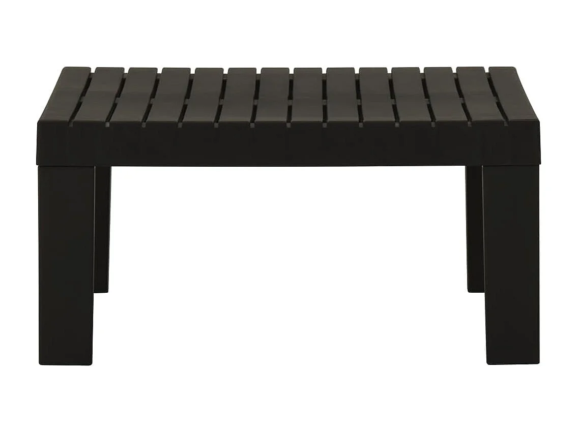 Tavolino da Salotto per Giardino in Plastica Grigio