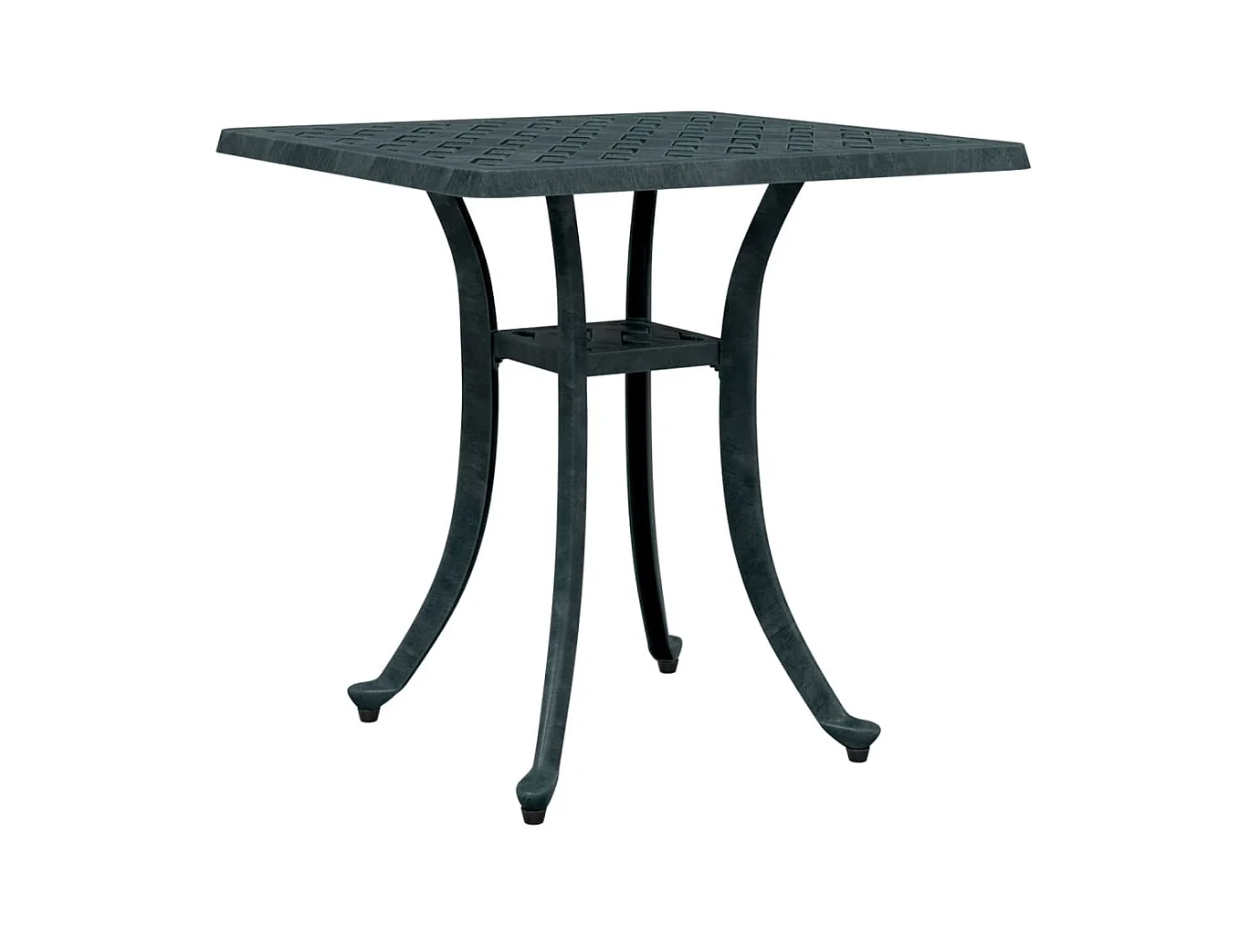 Table de jardin vert 53x53x53 cm aluminium coulé