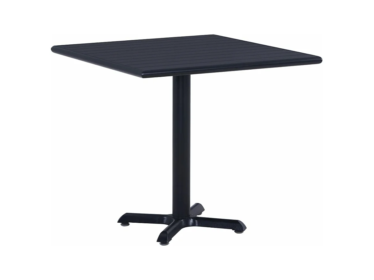 Table de jardin Noir 80x80x75 cm