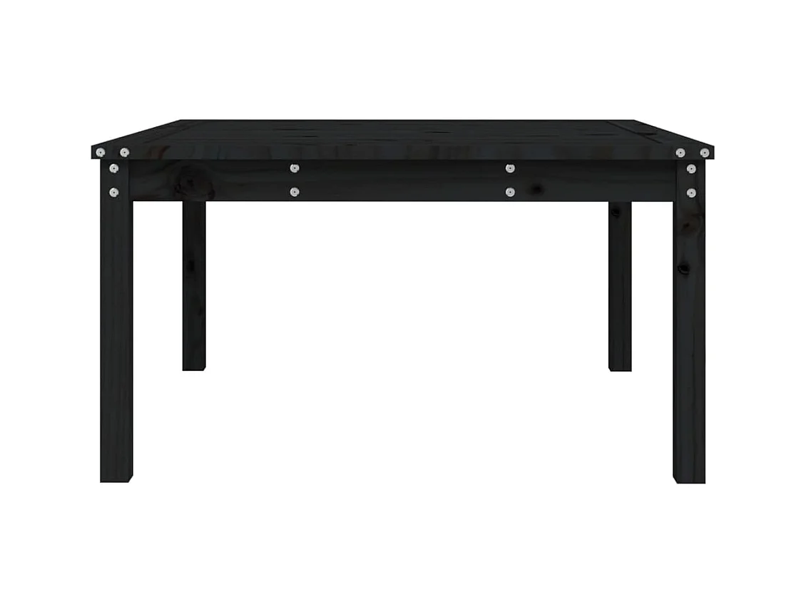 Mesa de jardim 82,5x82,5x45 cm madeira de pinho maciça preto