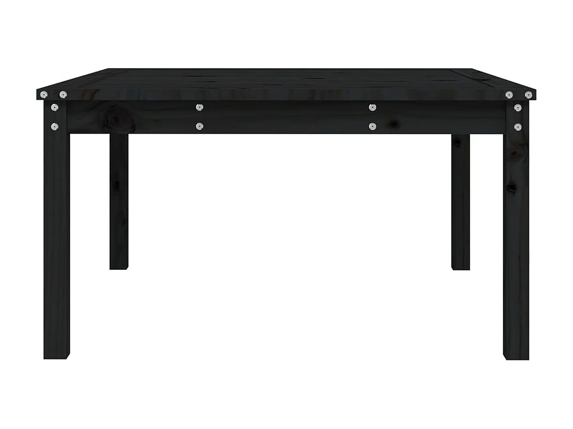 Mesa de jardim 82,5x82,5x45 cm madeira de pinho maciça preto