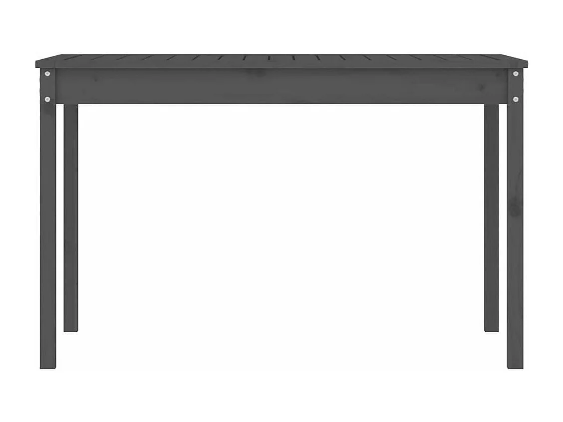 Tavolo da Giardino Grigio 121x82,5x76 cm Legno Massello di Pino